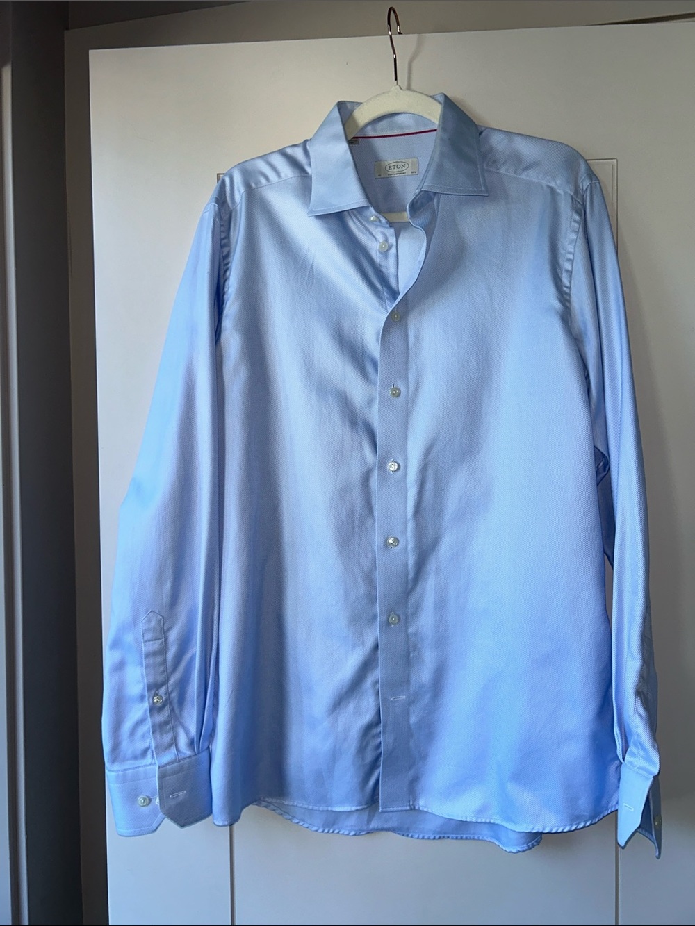 Eton Light Blue Men's Dress Shirt - Classic Spread Collar